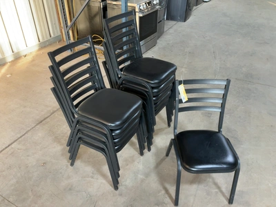 Used LOT OF (10) METAL CHAIRS WITH PADDED SEATS Party/Banquet Supplies Michigan US | Miedema Asset Management Group #1761576