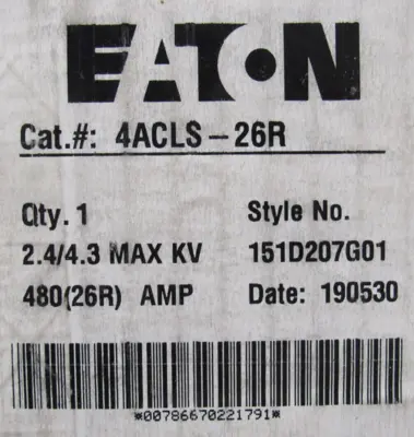 NEW EATON 4ACLS-26R FUSE 480A 4ACLS26R