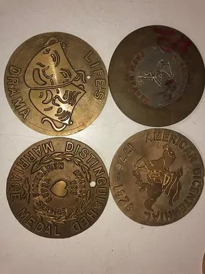 3444-700 Assorted Group Lot of 50 Antique Mixed Master Brocading Templates – Steel, Bronze and Brass Material