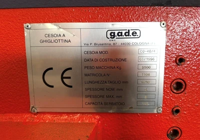 Used _UNKNOWN_ _UNKNOWN_ Power Squaring Shears (Gauge) GB | Zebra Worldwide Machinery #1344191