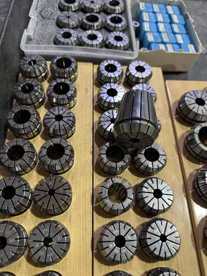 Large Lot of Various Size Collets ER-32, ER-40, ER-16