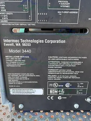 USED INTERMEC TECHNOLOGIES 3440 EASY CODER 400 DPI PRINTER 120V, 50-60 HZ