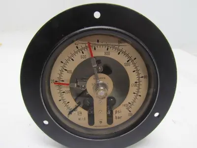 Kobold 43650 Liquid Filled Pressure Gauge 1400 PSI 100 Bar 3-3/4" Panel Mount
