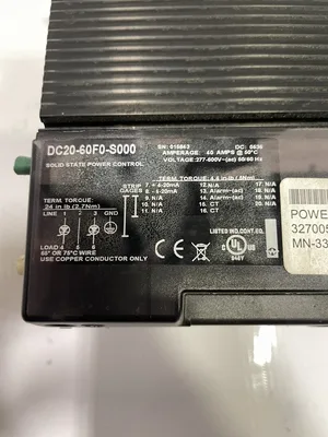 Watlow DC20-60F0-S000 Solid State Power Controller 40A 277-600VAC