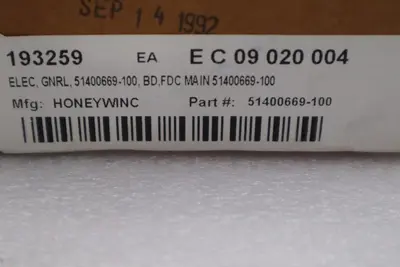 Honeywell 51400669-100 PC Board, FDD PWA, 51400669100 NEW WITH BOX STOCK G615
