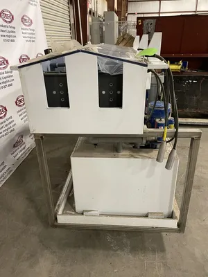 6.5ft Plastic Electro-Plating Dip Tank with 2 Trays 46.75” l  x 7.75” w x 7” h