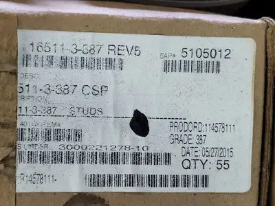 16511-3-387 CSP High Pressure Grinding Roll Studs (Box of 55)