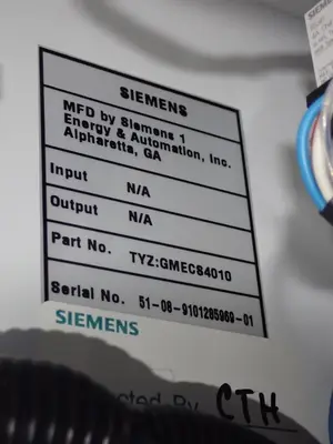 Siemens Control Panel
