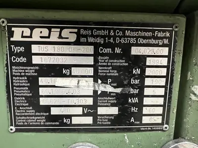 USED 1994 REIS TUS-180 OK-200