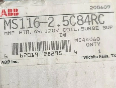 NEW ABB MS116-2.5C84RC