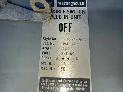USED WESTINGHOUSE TAP323
