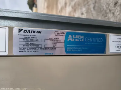 DAIKIN OAH034GDGM Air Handling Unit | ESS Industrial Equipment Sales (16)