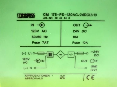 Used PHOENIX CONTACTS _UNKNOWN_ AC/DC Power Supplies | OCO Industrial #1641615