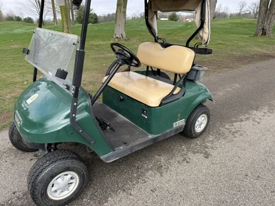 (1) 2015 E-Z-Go golf cart with a Kawasaki gas engine, includes Club canopy and ball washer, fold-dow...