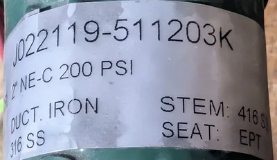 2" Demco Cameron / Bettis J022119-511203K Actuated Butterfly Valve Used