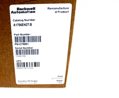 REFURBISHED ALLEN BRADLEY A 1756-EN2T/B COMMUNICATION BRIDGE A63753 1756EN2TB