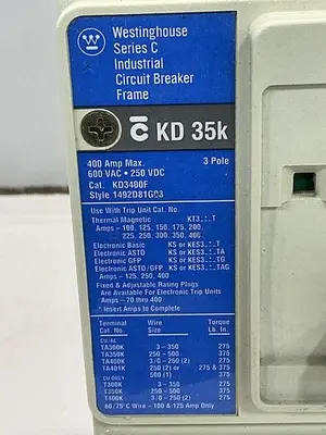 USED WESTINGHOUSE KD3400F