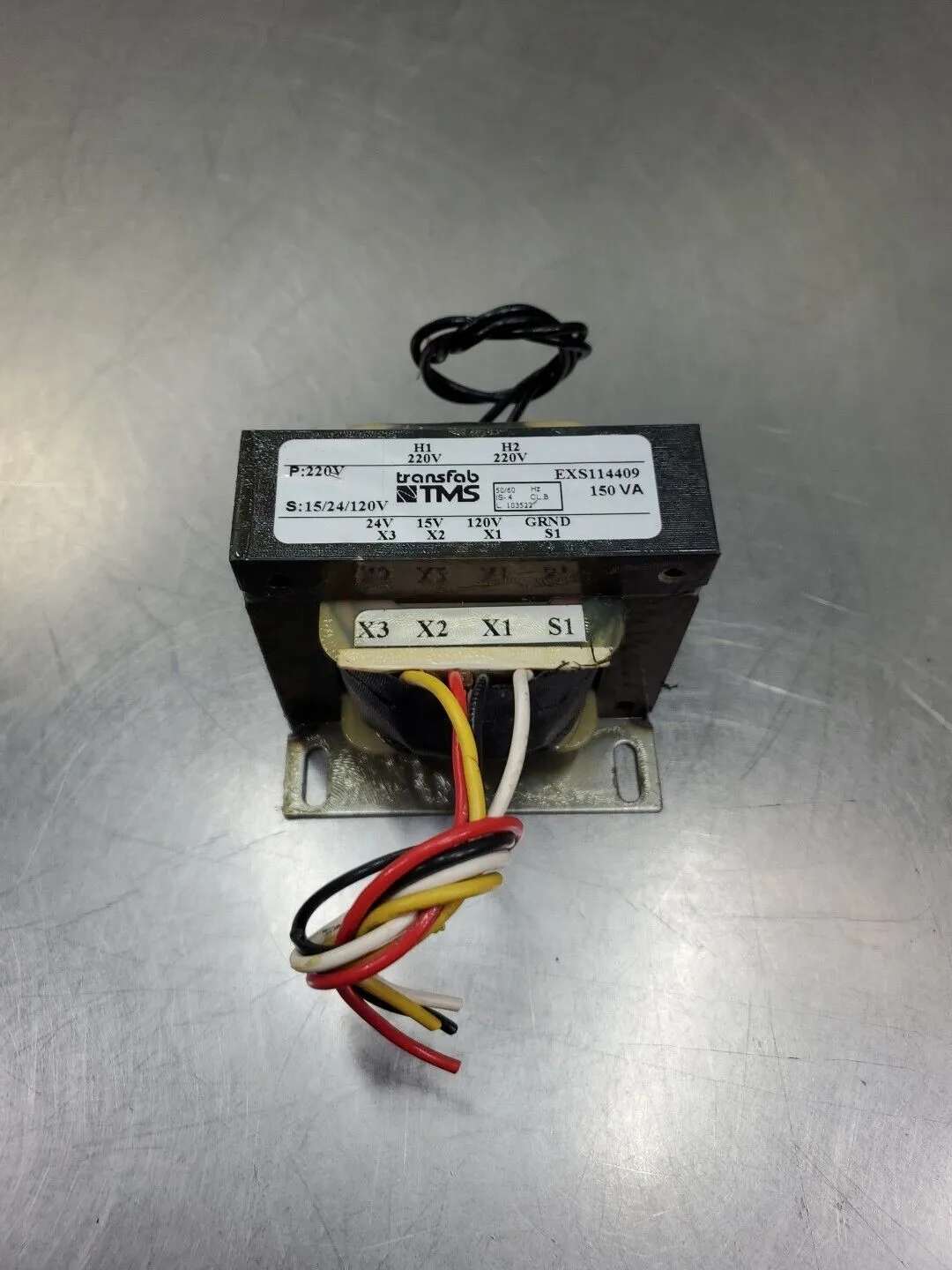 TMS TRANSFAB EXS114409 150VA Transformer, PRI:220V:SEC:15/24/120V. 4D-32