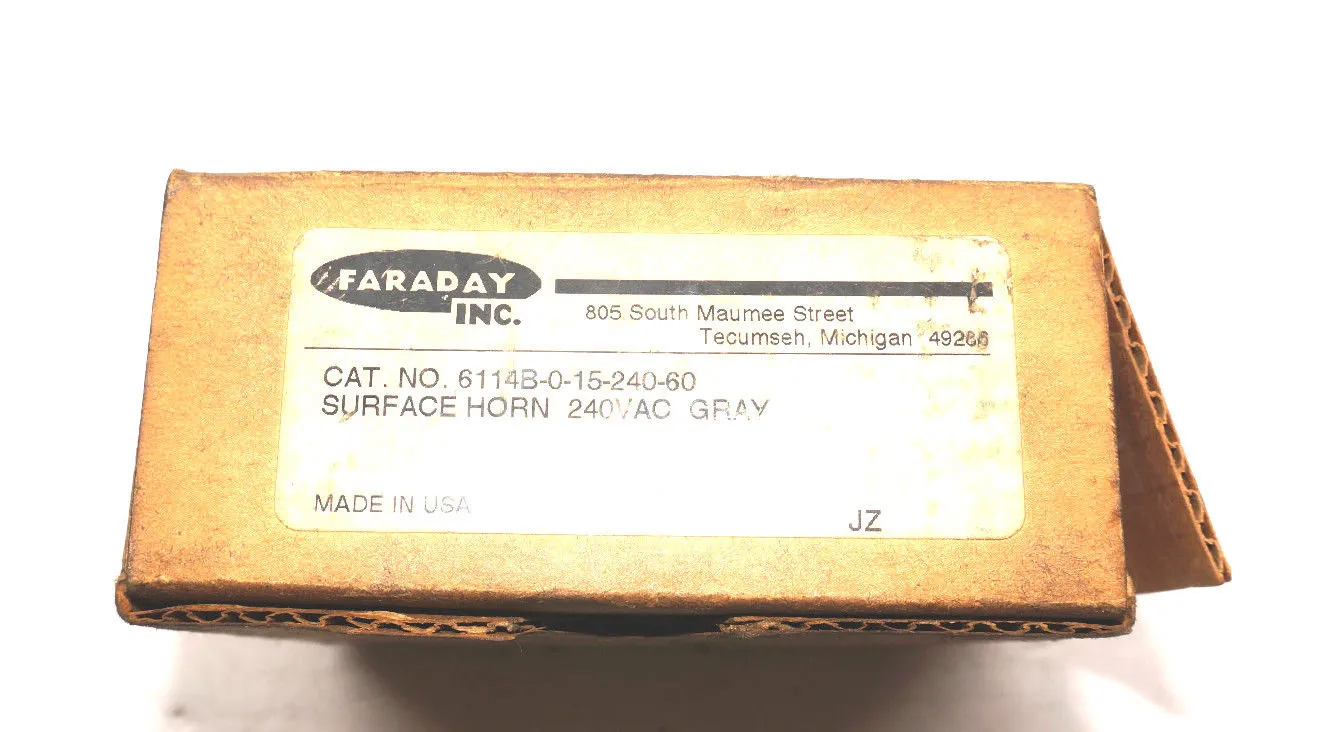 NEW FARADAY 6114B-0-15-240-60 SURFACE HORN 6114B01524060