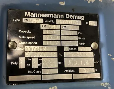 USED MANNESMANN DEMAG PM511F