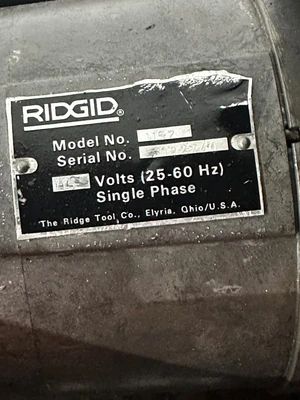 RIDGID 1157 PIPE THREADER