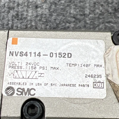 Used SMC NVS4114-0152D Solenoid Valves California US | Davliegogo LLC #1706883