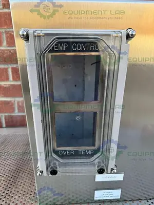 USED HOFFMAN STAINLESS STEEL STANDARD ENCLOSURE 17.5" X 11" X 22" W/ HEAT SINK