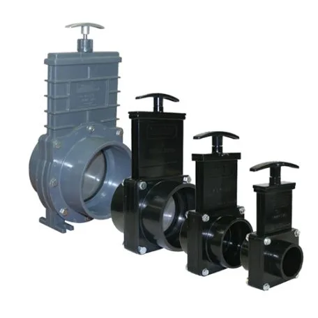 1 1/2" SLIDE VALVE, PVC BODY, SOCKET WELD ENDS