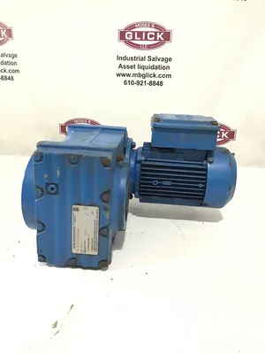 SEW-Eurodrive FA67GDT80K4 Motor Gear Reducer 0.75HP 195.39:1 Ratio 1.53/3.06A