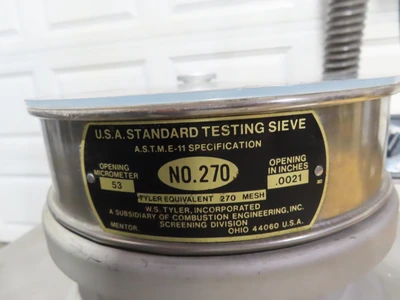 Minox Air Swept Sieve, 8" dia. with vacuum and a cyclone