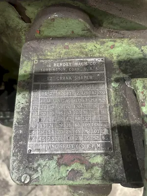 USED HENDEY 12" CRANK SHAPER
