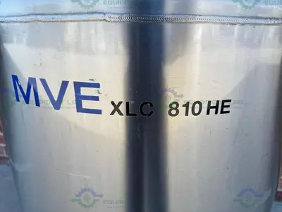 USED CHART MVE XLC 810 HE-F LIQUID NITROGEN CRYOGENIC STORAGE TANK W/ TEC 3000