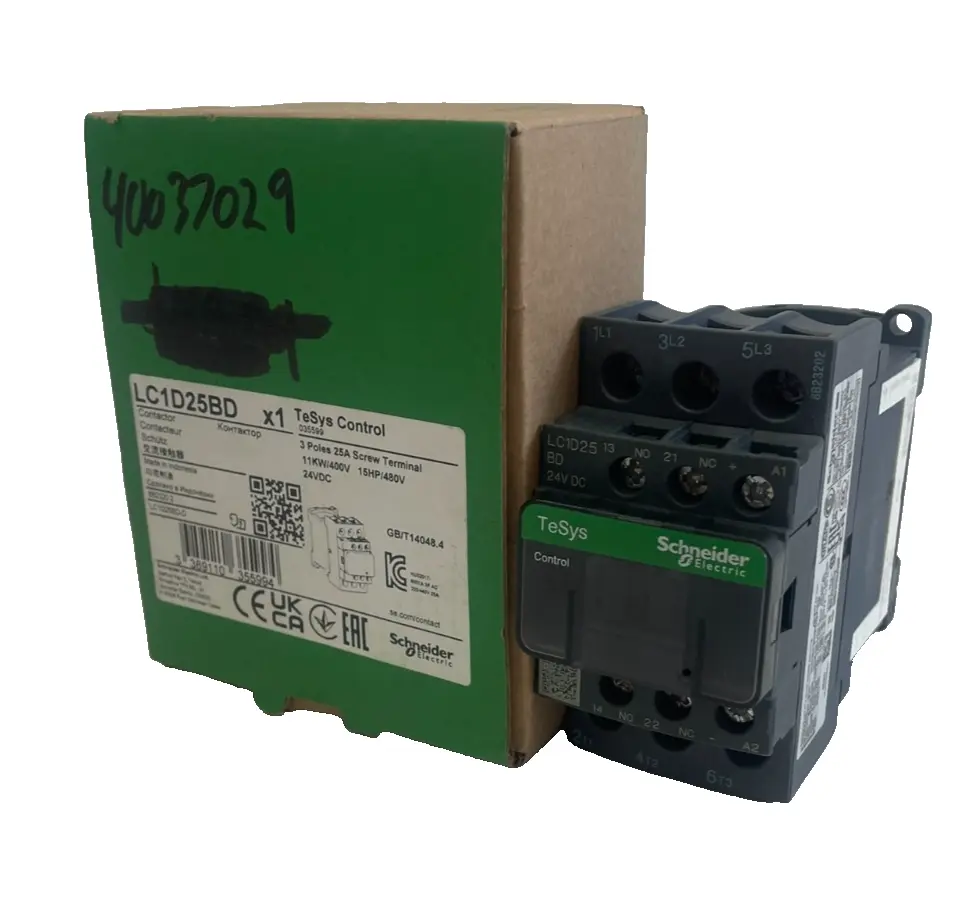 NEW SCHNEIDER ELECTRIC LC1D25BD CONTACTOR 3 POLE 25 AMP 24VDC