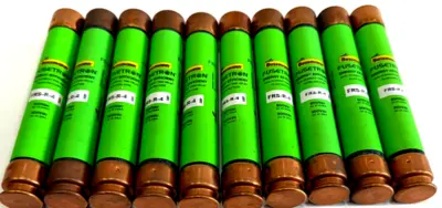 NEW LOT OF 10 BUSSMANN FRS-R-4 TIME DELAY FUSES FRSR4