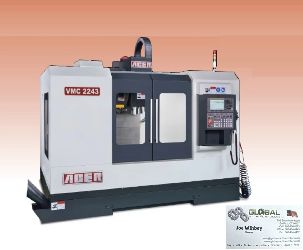 Acer VMC-2243 47"X 23" Table 10K Rpm Vert Machining Center W/Fanuc 0i-MF Control