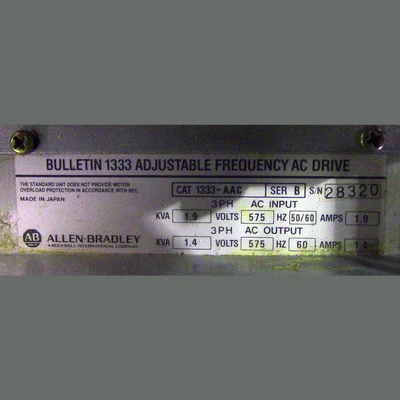 Allen Bradley 2 HP VFD