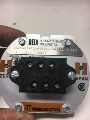 USED MOORE INDUSTRIES RBX/3W20-40/4-20MA/12-42DC