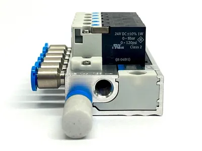 197334 | Festo MH1 Valve Manifold 6 Banks  w/ 197008 Solenoid 5 QTY - New Other