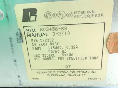 Used RELIANCE ELECTRIC 8034568S PLC Chassis Ohio US | HGR 24 #1125878