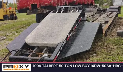 Used 1999 TALBERT 50 TON LOW BOY I4DW-50SA-HRG-1 Lowboy Trailers Michigan US | Proxy Equipment #1388834