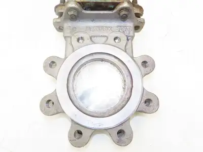 DeZurik 827 4" Stainless Lug Knife Gate Valve Rising Stem Metal Seat 316SS