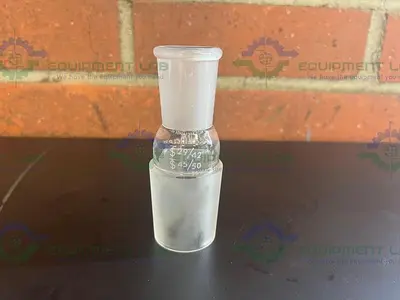 USED CHEMGLASS CG-1000-14 LOWER INNER 45/50 TOP OUTER  29/42 GLASS REDUCER ADAPTER