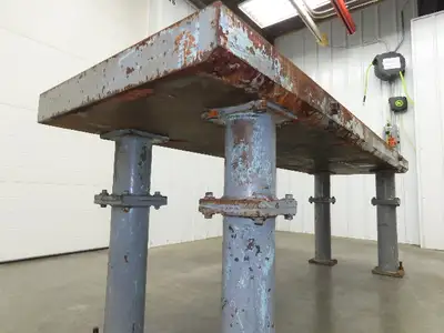 4" Thick Top Steel Fabrication Welding Layout Table Work Bench 103"x31.5"x36"