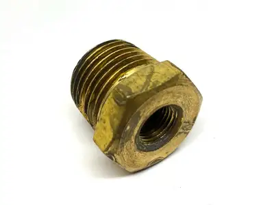 Hex Head Pipe Bushing Reducer Fitting Brass 1/2" x 1/8" LOT OF 2 - New Other
