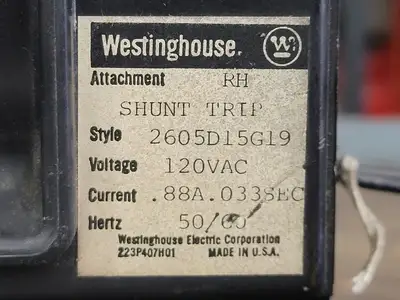 USED 1986 WESTINGHOUSE LBB3700MW