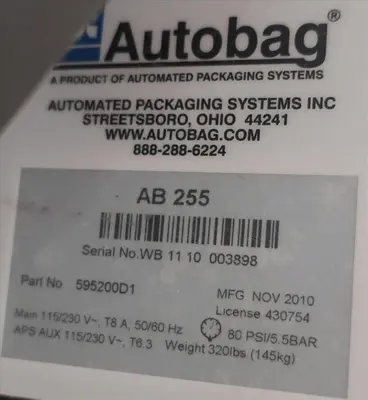 USED AUTOBAG AB 255