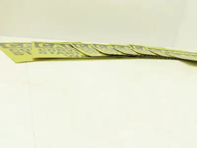Caution Conveyor May Start Without Warning Adhesive Sign 10" x 14" Lot of 8