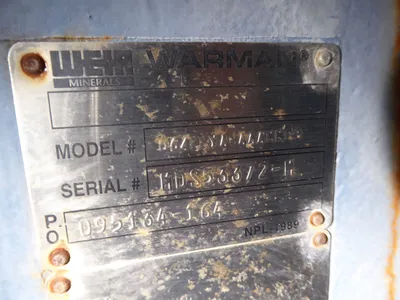 Used WARMAN 064EEYAHAAAMM03 Pumps South Carolina US | Yellow Tag Capital Recovery #1328011