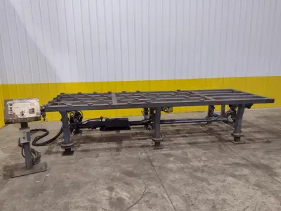 16' POWERED INFEED TABLE, USED FOR LOADING SHEETS IN A SHEAR / BRAKE: YOBRO #24335