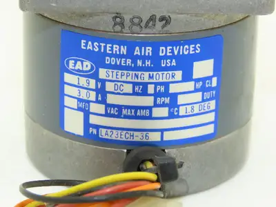 Eastern Air Devices LA23ECH-36 Stepper Motor 3A 1.9VDC 1/4" Shaft